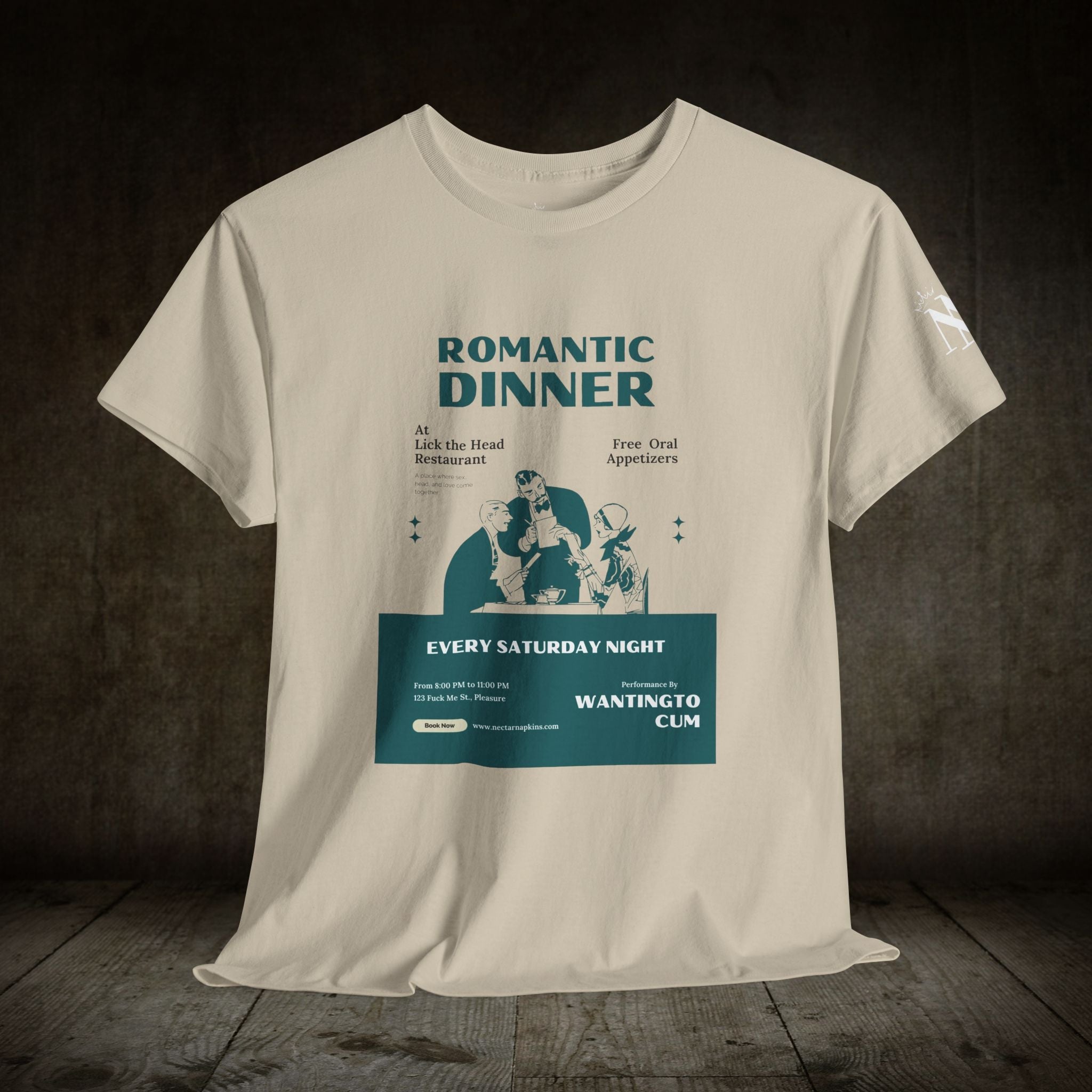 Romantic Dinner | Mix & Match 100% Cotton Unisex Fun-Flirty Lovers’ Tees