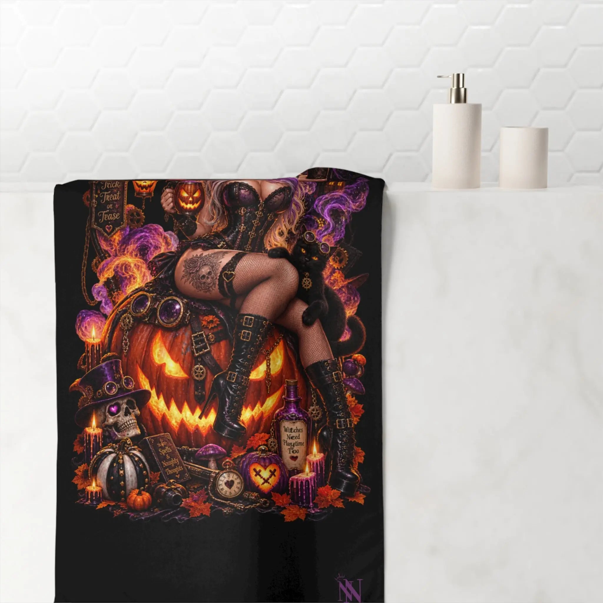 Halloween Wicked Fantasy | Nectar Napkins XL Fun-Flirty Lovers’ Towels