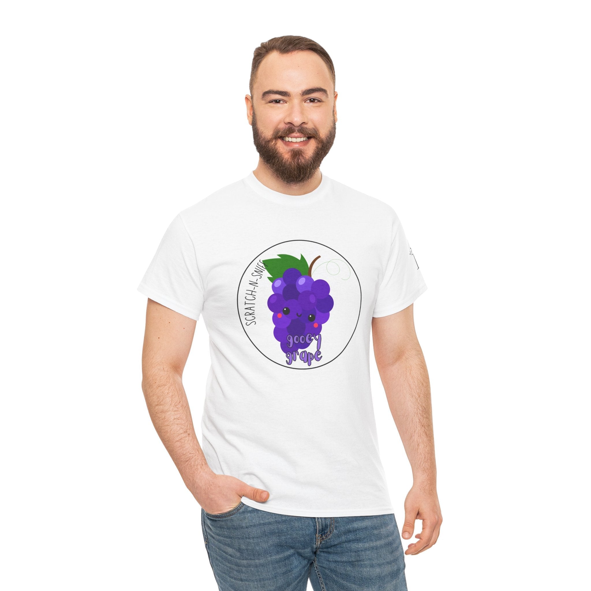 Gooey Grape Scratch N Sniff | Mix & Match 100% Cotton Unisex Fun-Flirty Lovers’ Tees