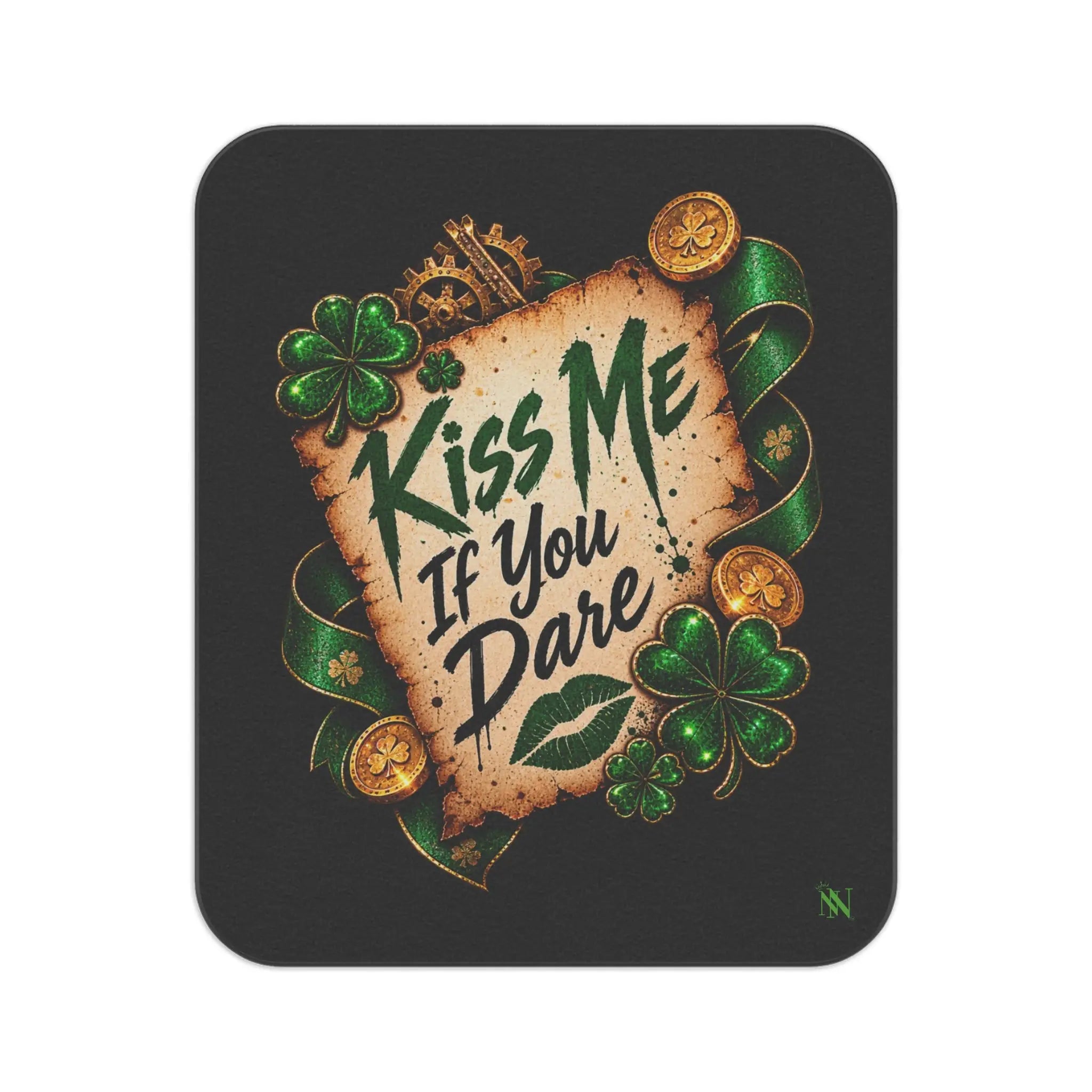 Kiss Me If You Dare Irish Love Water-Resistant Sex Blanket