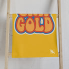 Stay Gold Retro Sticker Yellow | Mix & Match Classic Fun-Flirty Lovers’ Towels