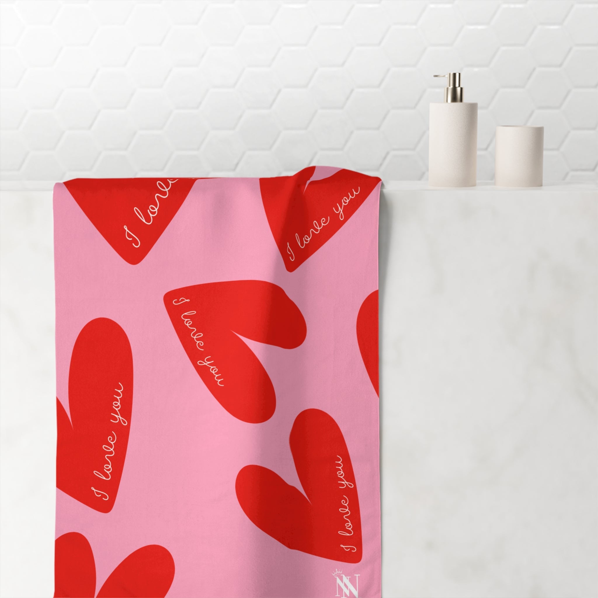 Love You Over & Over | Mix & Match XL Fun-Flirty Lovers’ Towels