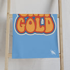 Stay Gold Retro Sticker Light Blue Cum Towel