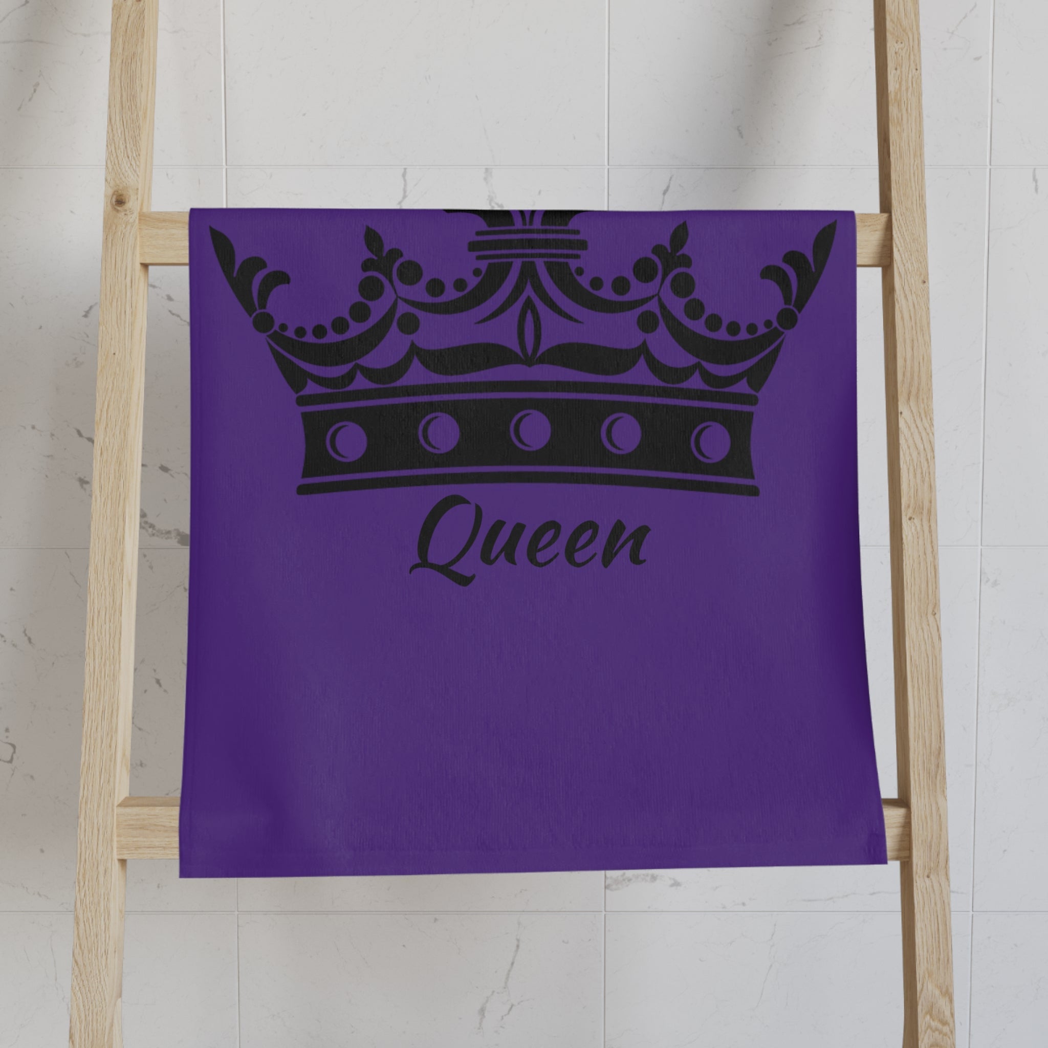 Large Crown Queen Purple Cum Towel