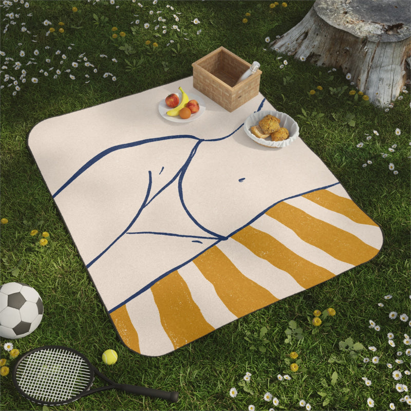 Vintage Bikini Poster | Mix Match Fun-Flirty Lovers’ Water-Resistant Blankets