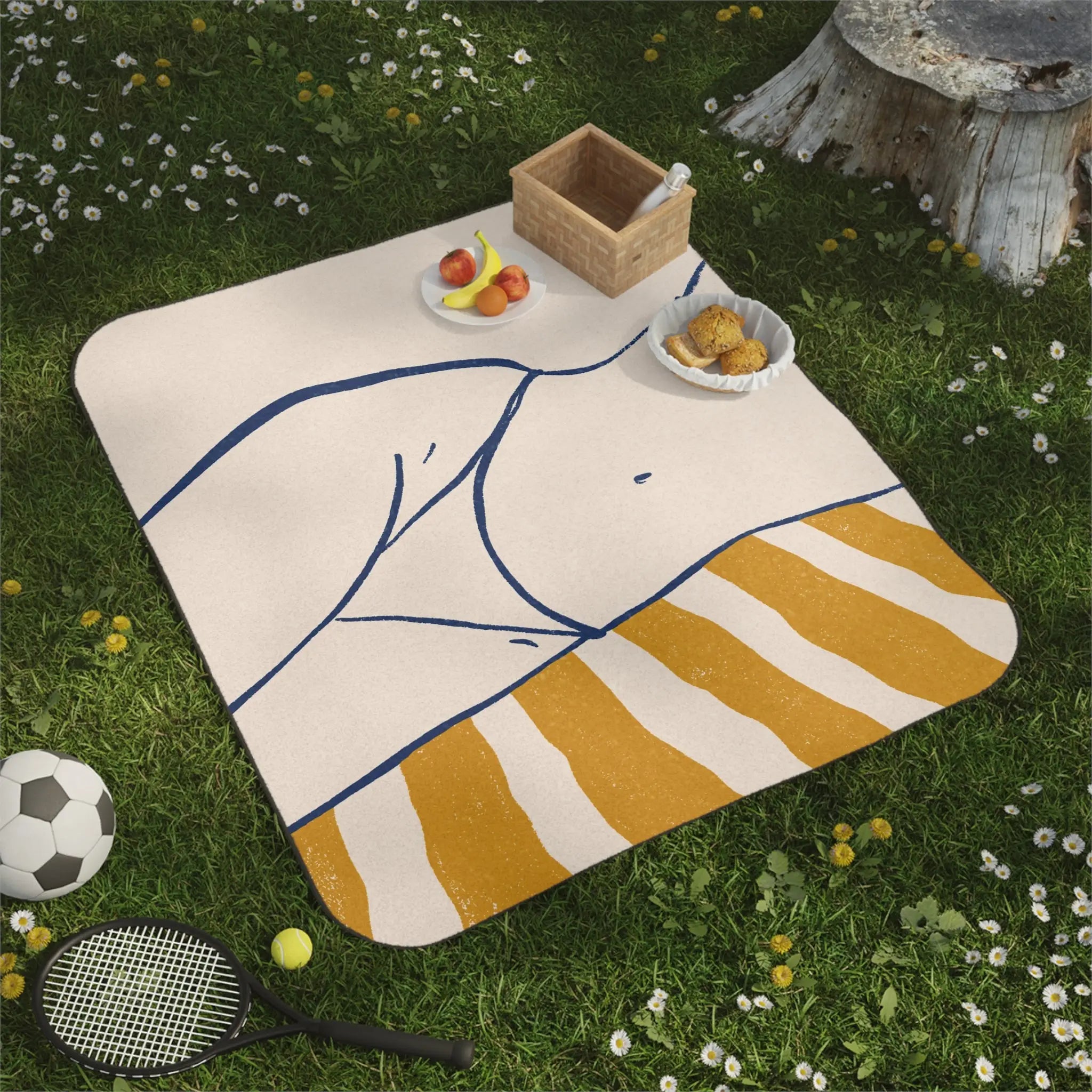 Vintage Bikini Poster | Mix Match Fun-Flirty Lovers’ Water-Resistant Blankets