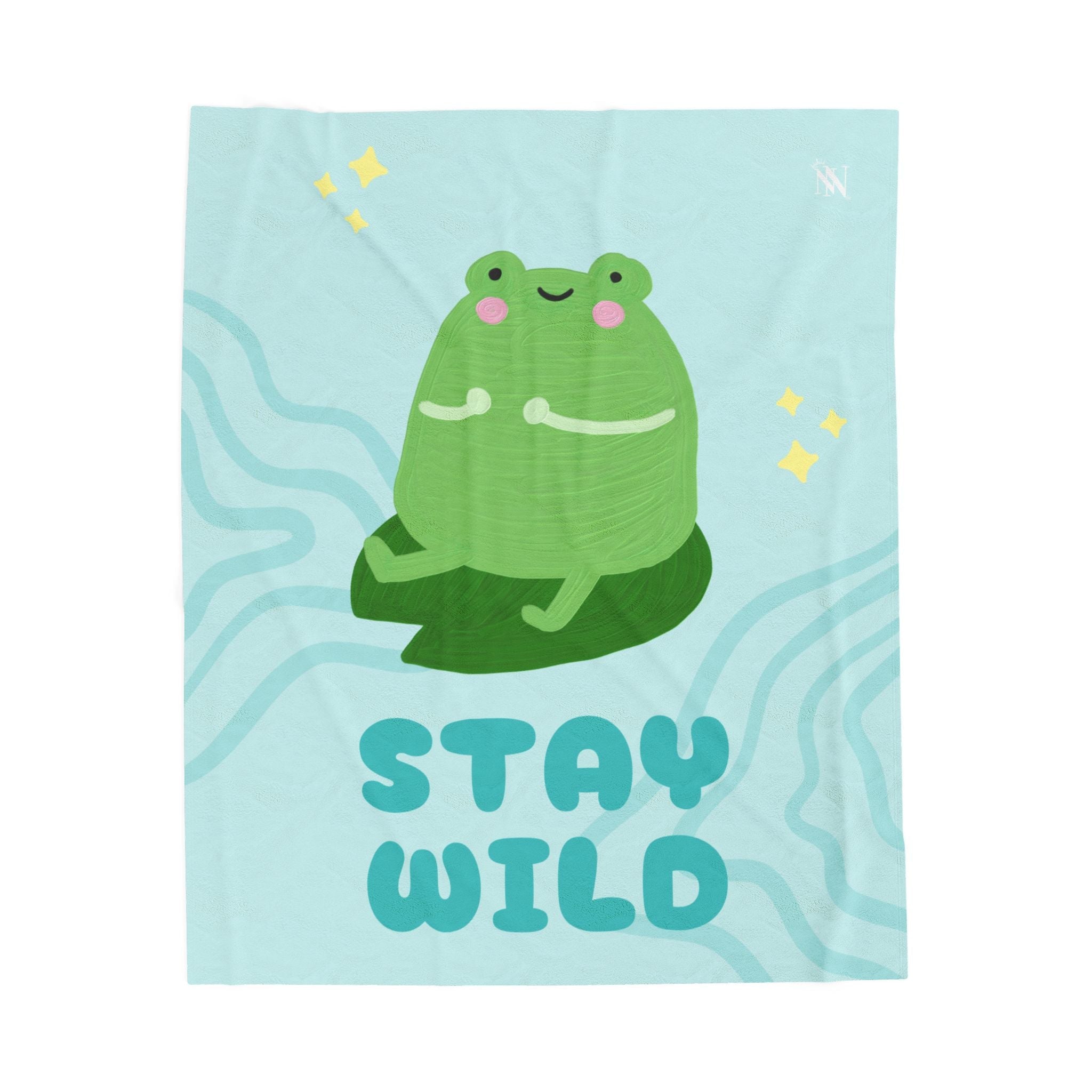 Stay Wild Cute Frog | Mix & Match Soft Fun-Flirty Lovers’ Blankets