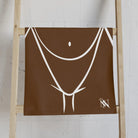 Sexy Female Outline Brown Cum Towel