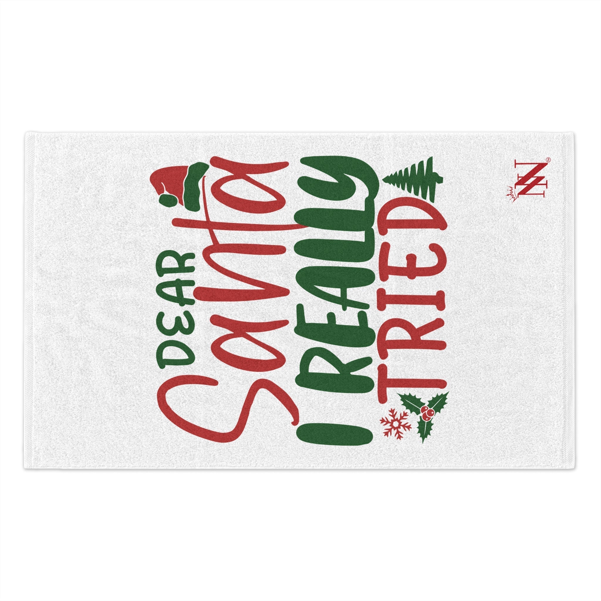 Dear Santa I Really Tried | Mix & Match Soft Fun-Flirty Lovers’ Towels
