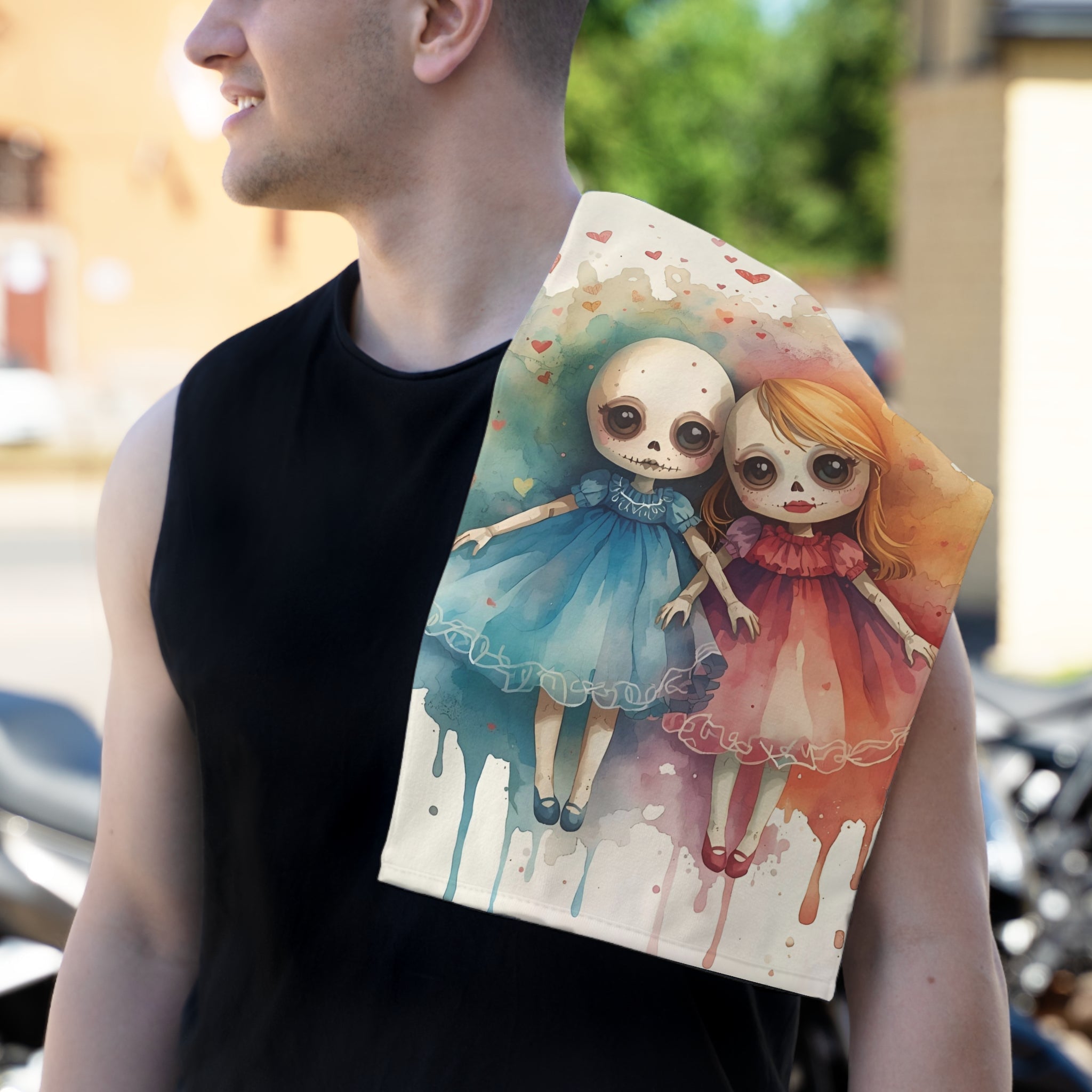 I Just Love Her Dolls Print | Mix & Match Soft Fun-Flirty Lovers’ Towels