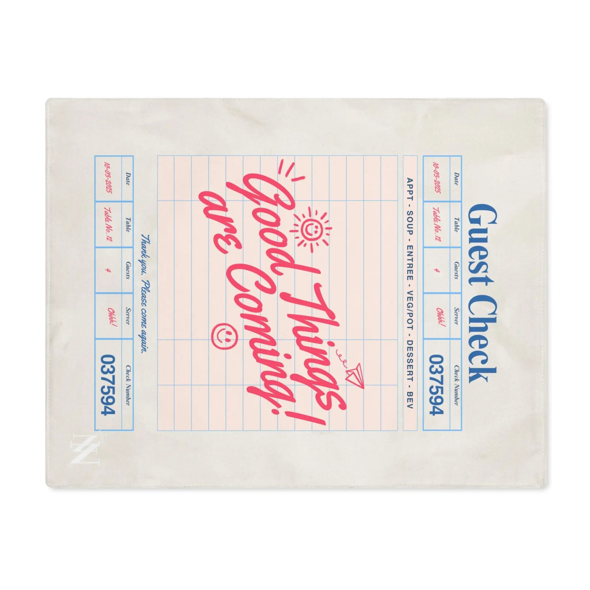 Good Things Are Coming! Guest Check | Mix & Match Playful Fun-Flirty Lovers’ Toy Mats