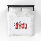 Heart Arrow You Romantic Lovers Gifts Blanket
