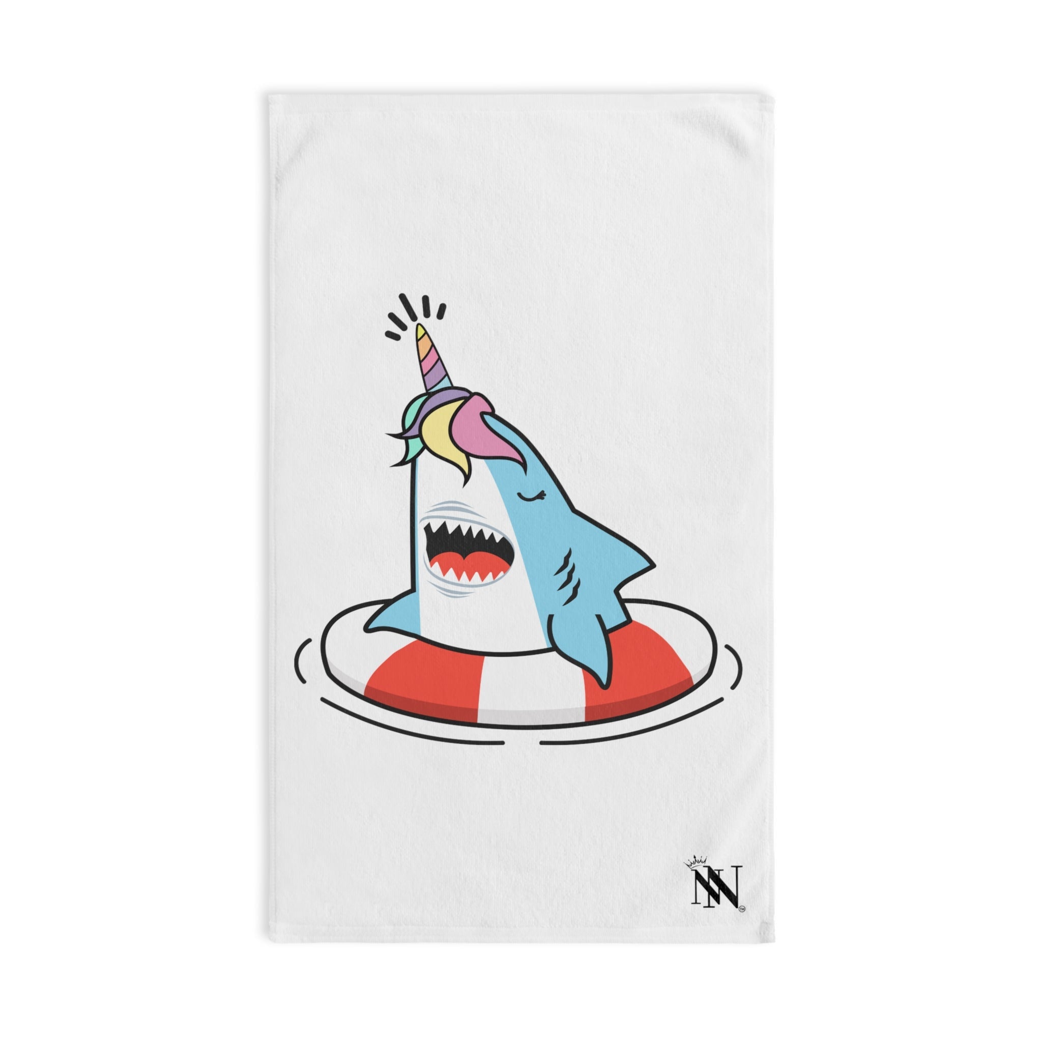 Shark-i-corn White | Mix & Match Original Fun-Flirty Lovers’ Towels