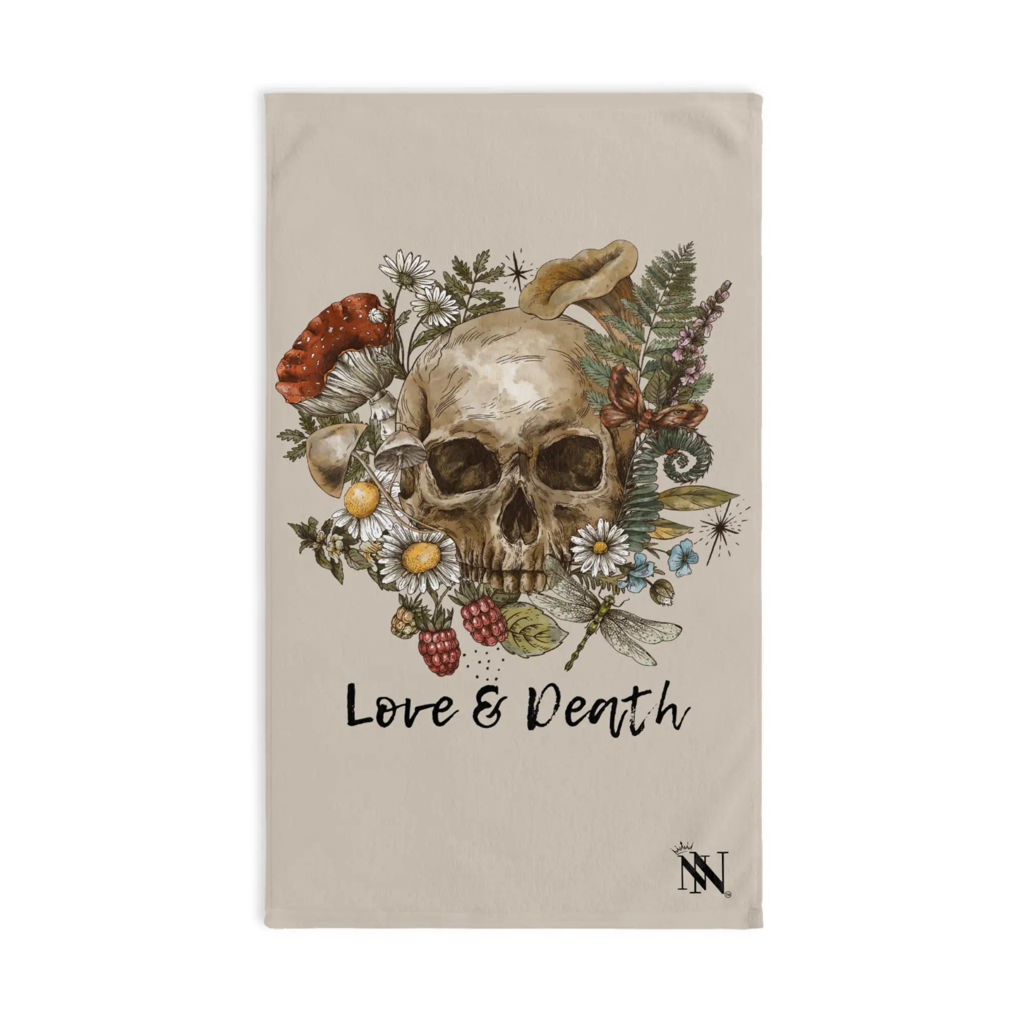 Love & Death Skull Floral | Nectar Napkins Classic Fun-Flirty Lovers’ Towels