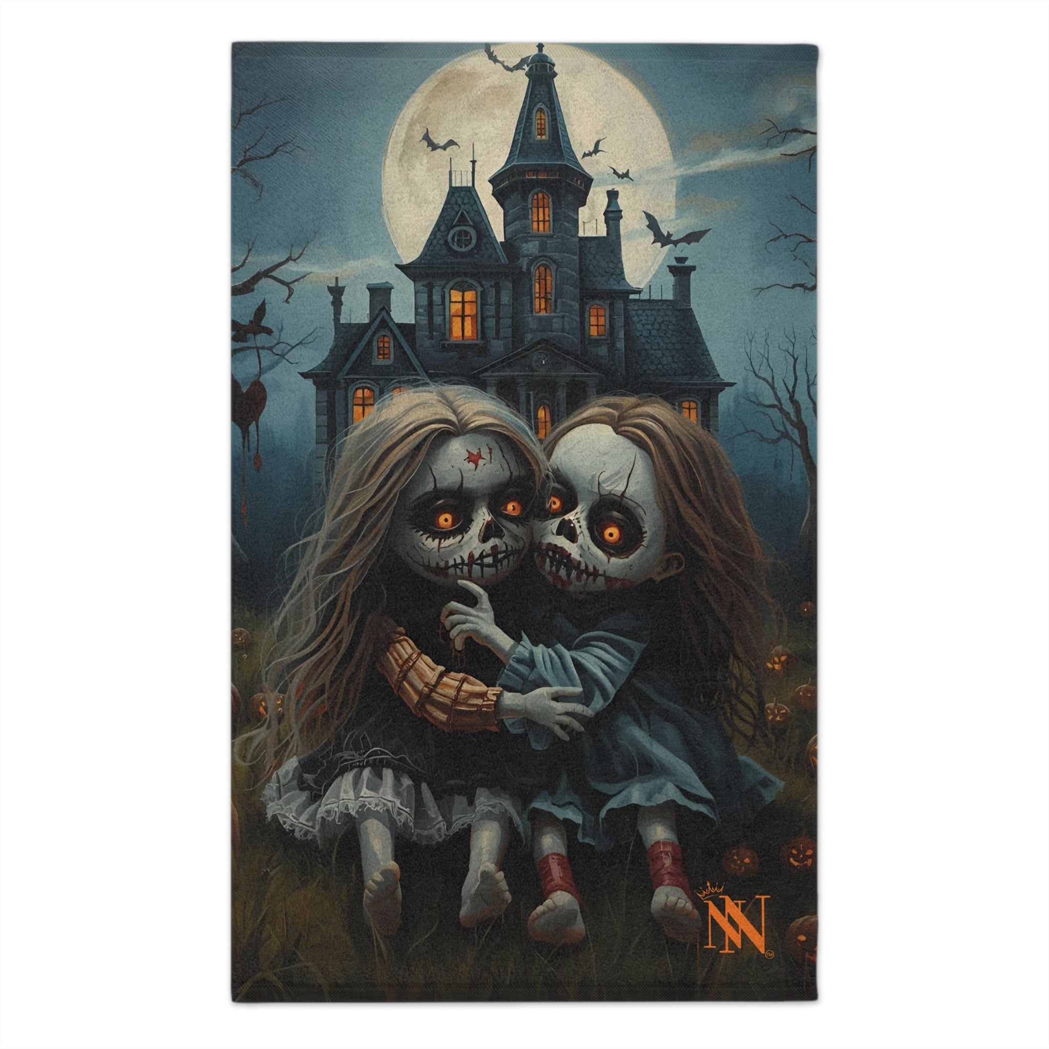 Scary Halloween Pumpkin Girls | Mix & Match Soft Fun-Flirty Lovers’ Towels