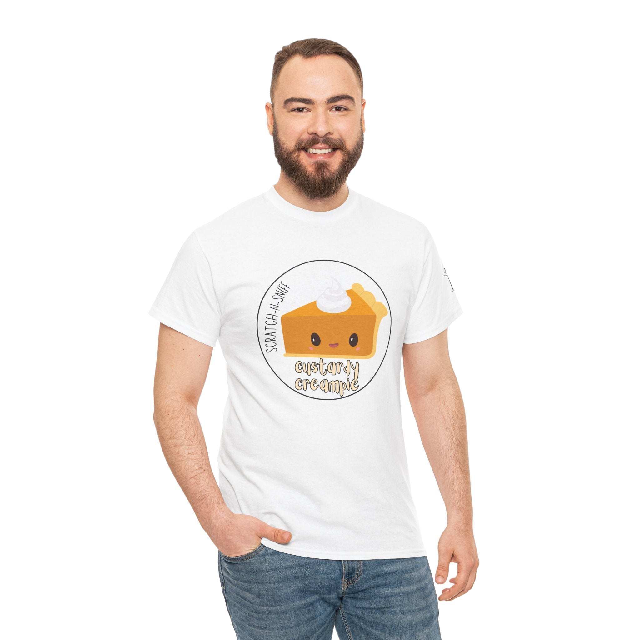Custardy Creampie Scratch N Sniff | Mix & Match 100% Cotton Unisex Fun-Flirty Lovers’ Tees