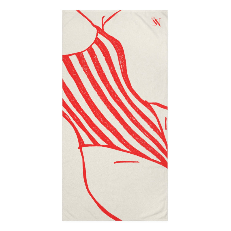 Vintage Swimsuit Poster | Mix & Match XL Fun-Flirty Lovers’ Towels