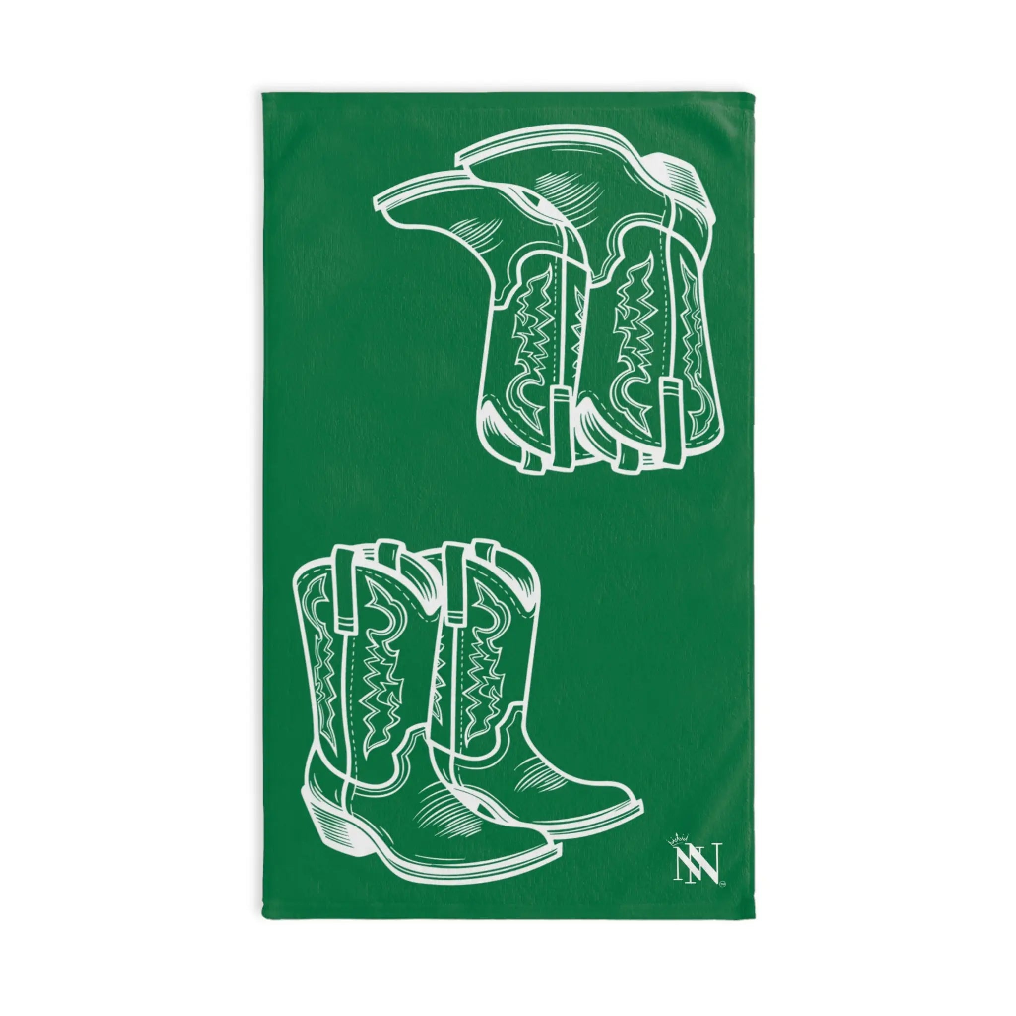 Western Boots Shareable Green | Mix & Match Original Fun-Flirty Lovers’ Towels