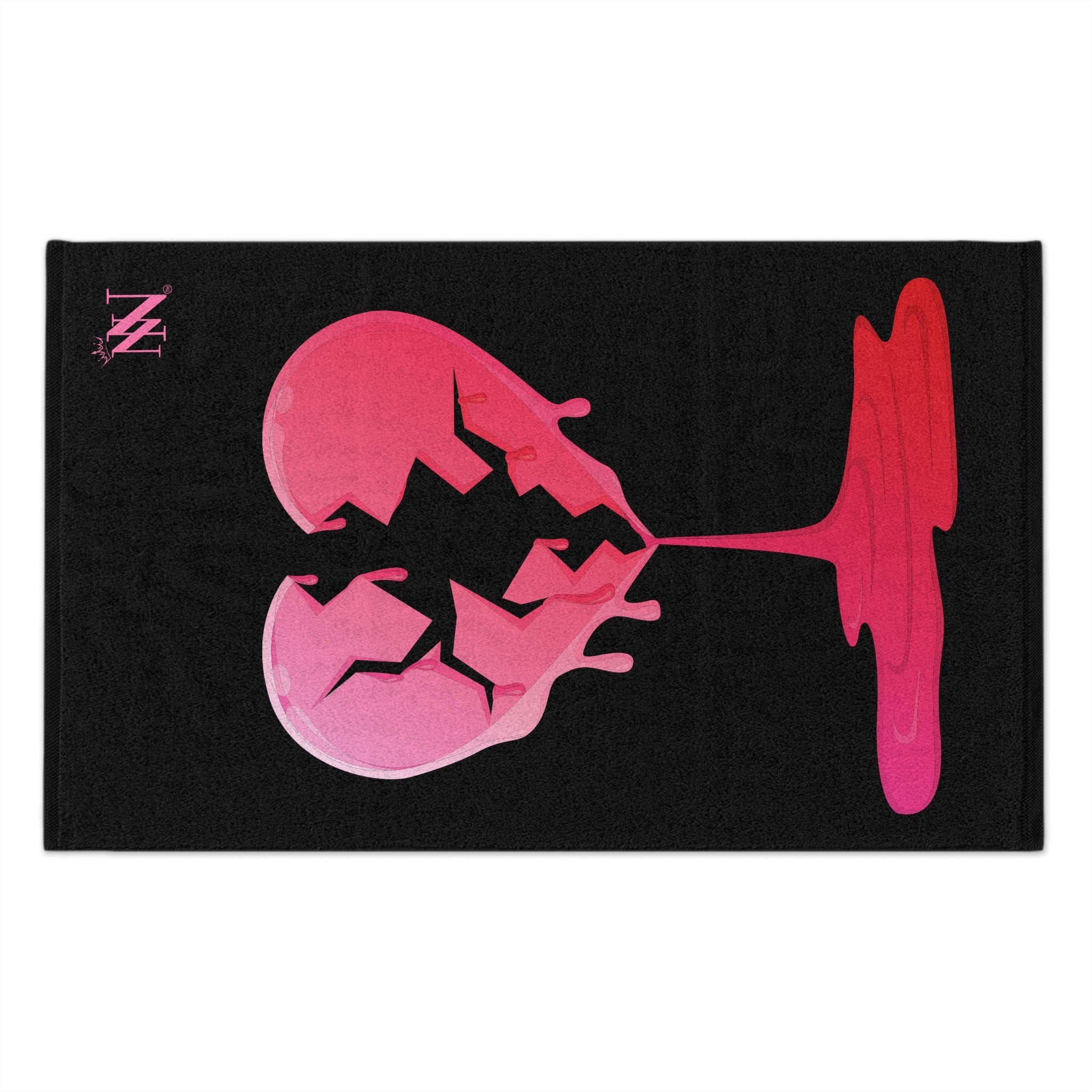 Bleeding Love Black | Mix & Match Soft Fun-Flirty Lovers’ Towels