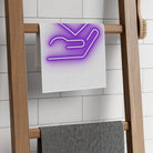 My Purple Heart in Your Hand White | Mix & Match Soft Fun-Flirty Lovers’ Towels