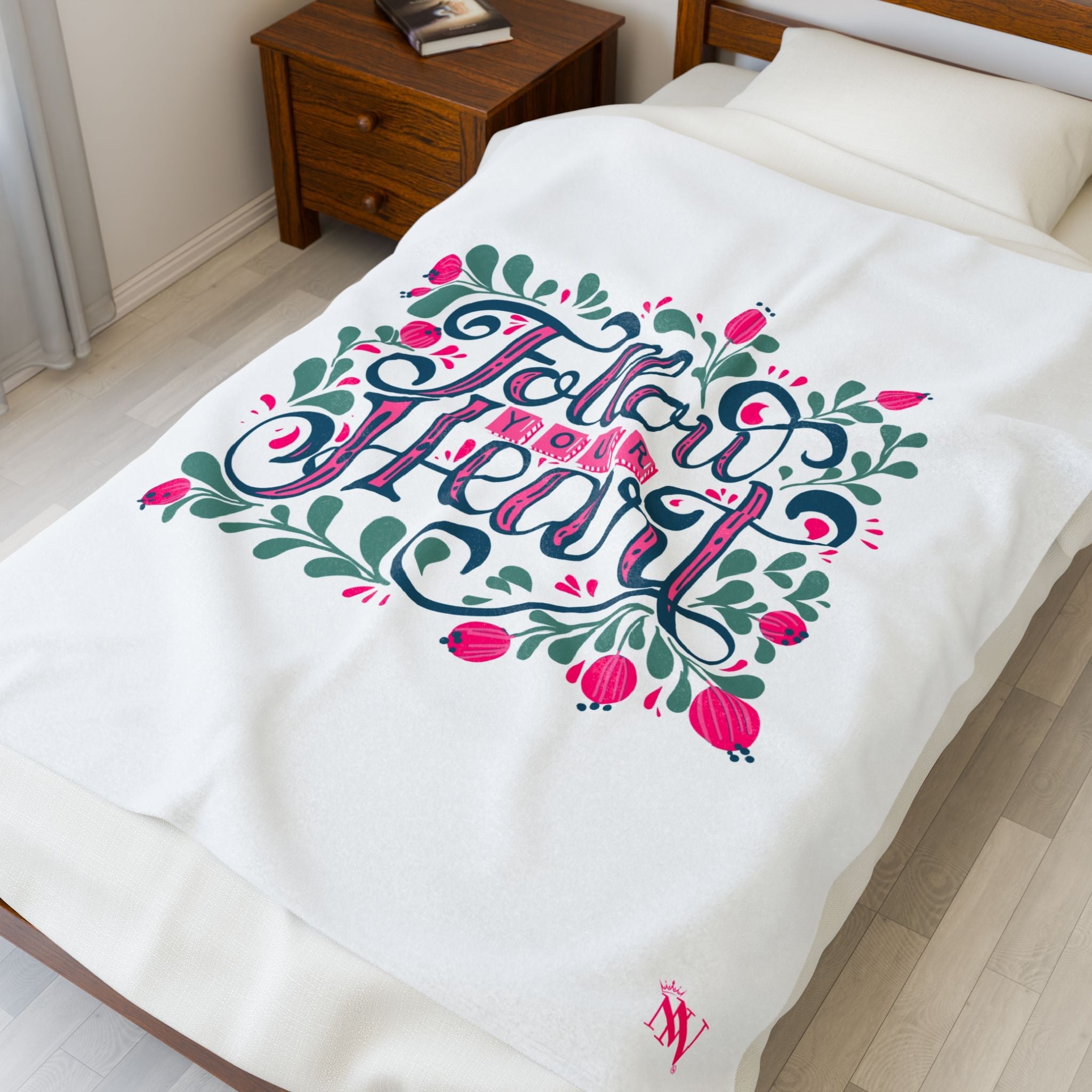 Follow Your Heart Floral | Mix & Match Velveteen Fun-Flirty Lovers’ Blankets