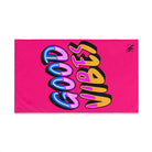 Neon Rainbow Good Vibes Signature Pink | Mix & Match Classic Fun-Flirty Lovers’ Towels