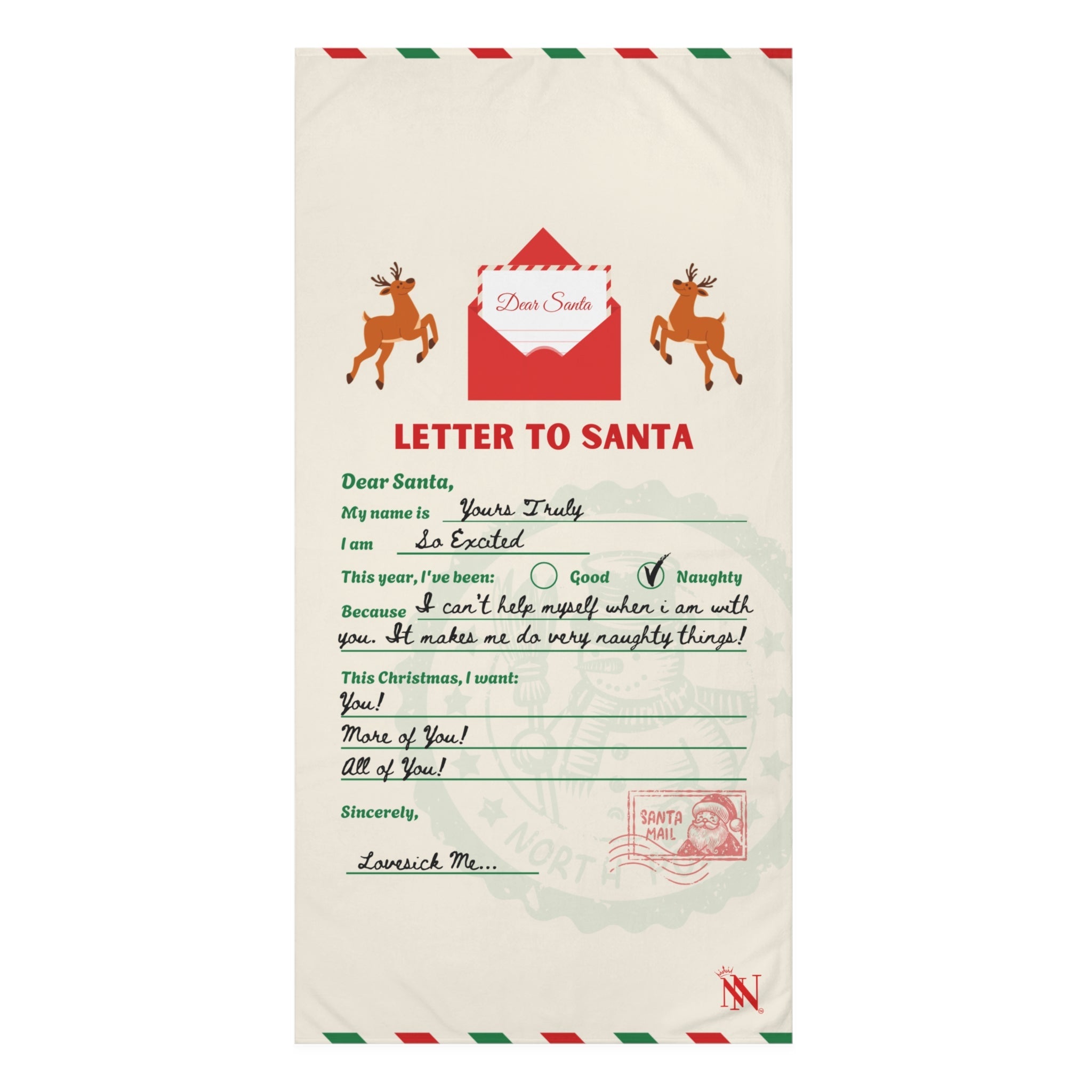 Letter to Santa | Mix & Match XL Fun-Flirty Lovers’ Towels