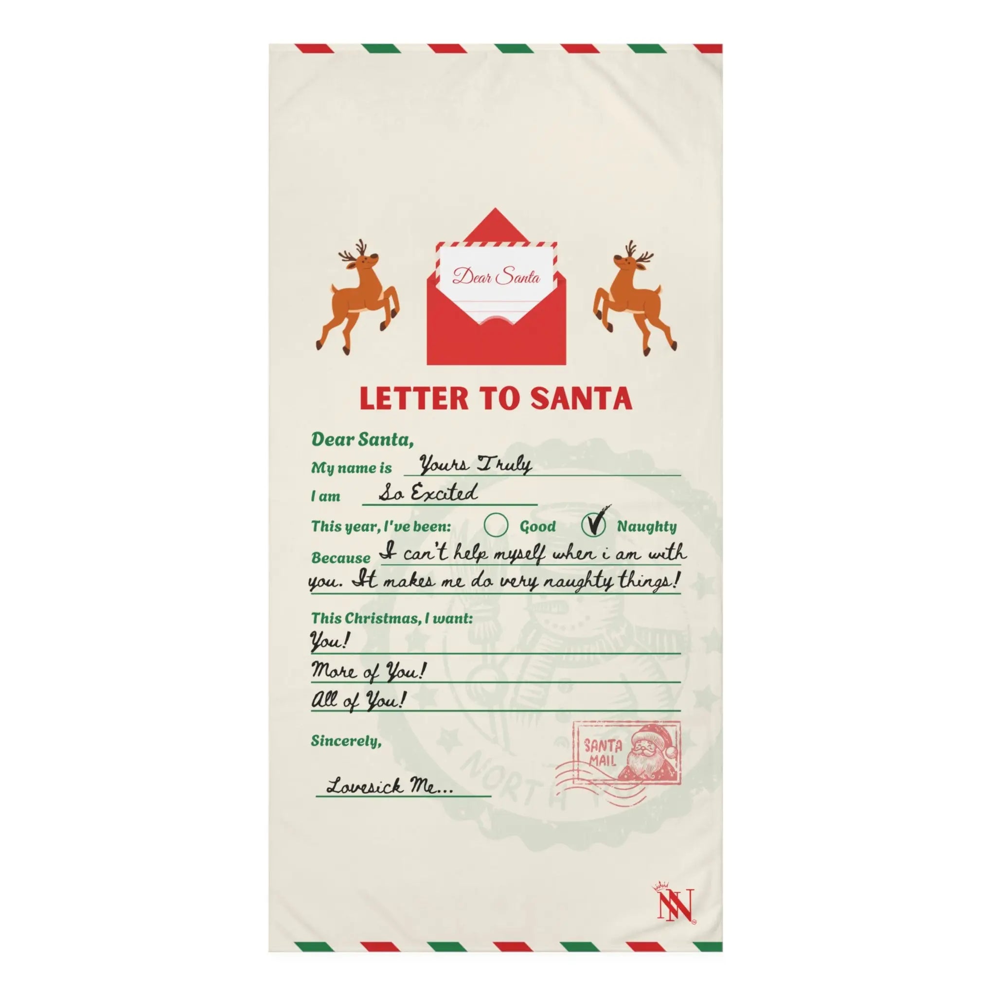 Letter to Santa | Mix & Match XL Fun-Flirty Lovers’ Towels