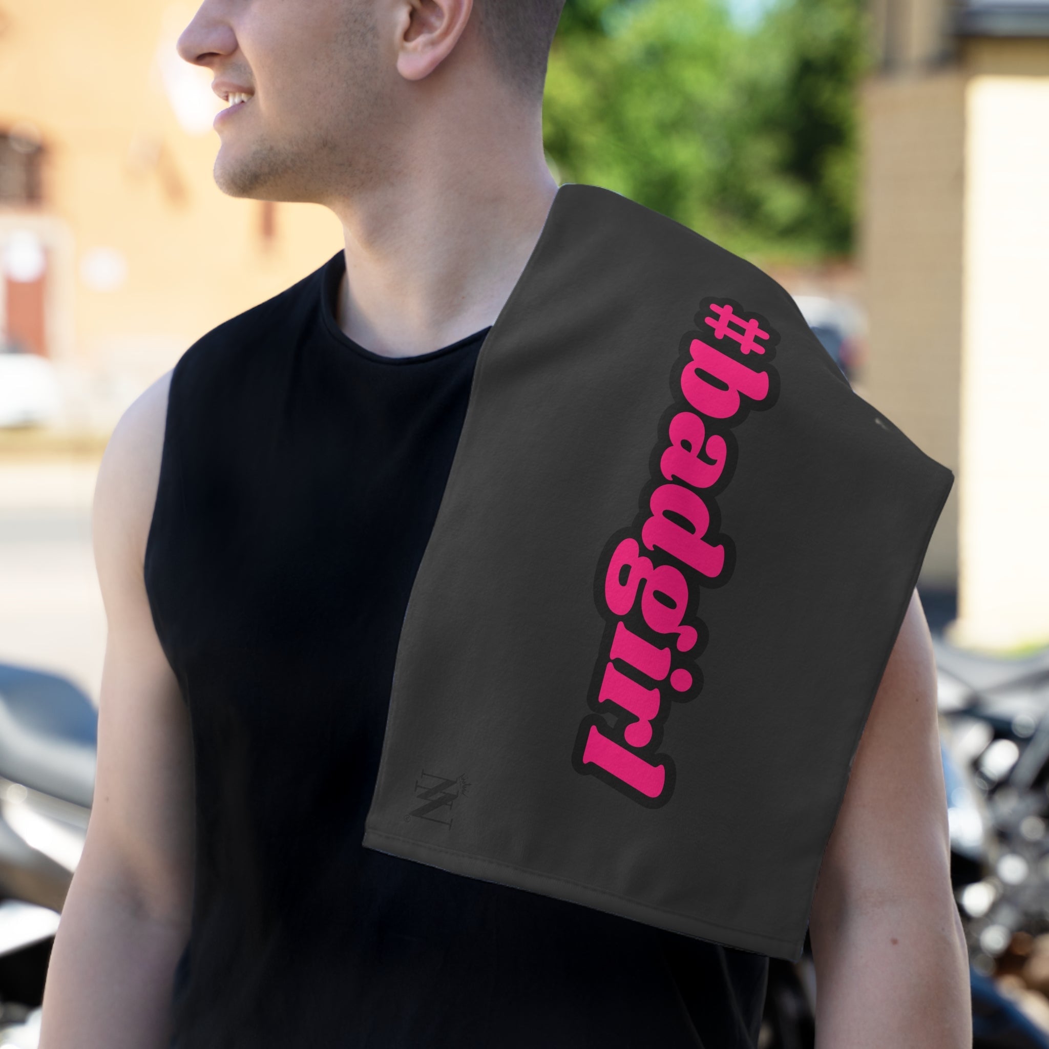 #badgirl Dark Grey | Mix & Match Soft Fun-Flirty Lovers’ Towels