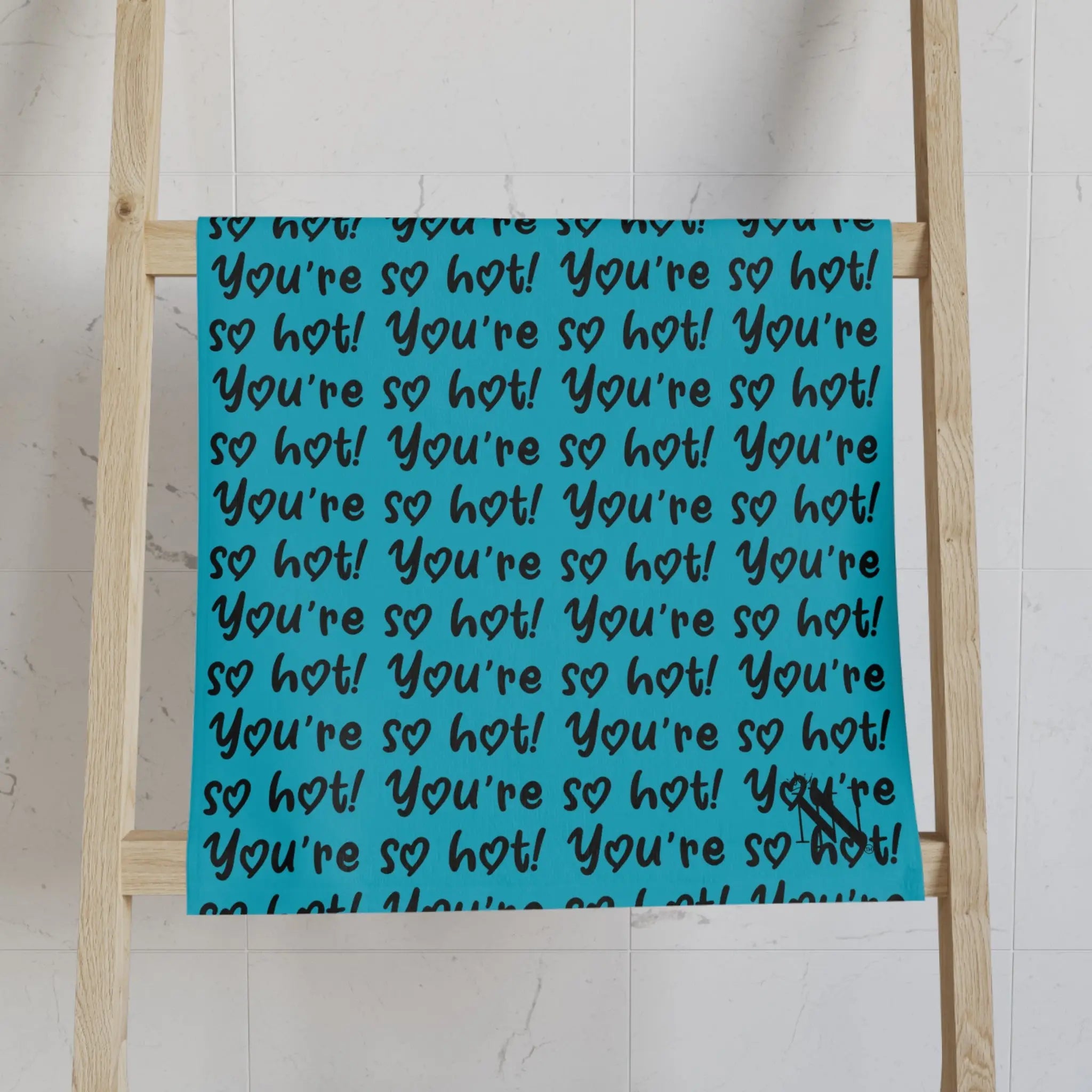 You’re So Hot! Patterned Teal | Nectar Napkins Classic Fun-Flirty Lovers’ Colored Towels