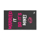 Married It So It’s Mine! With a Kiss | Nectar Napkins Classic Fun-Flirty Lovers’ Towels