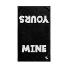 Yours Mine Shareable Black | Mix & Match Classic Fun-Flirty Lovers’ Towels