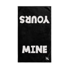 Yours Mine Shareable Black | Mix & Match Classic Fun-Flirty Lovers’ Towels