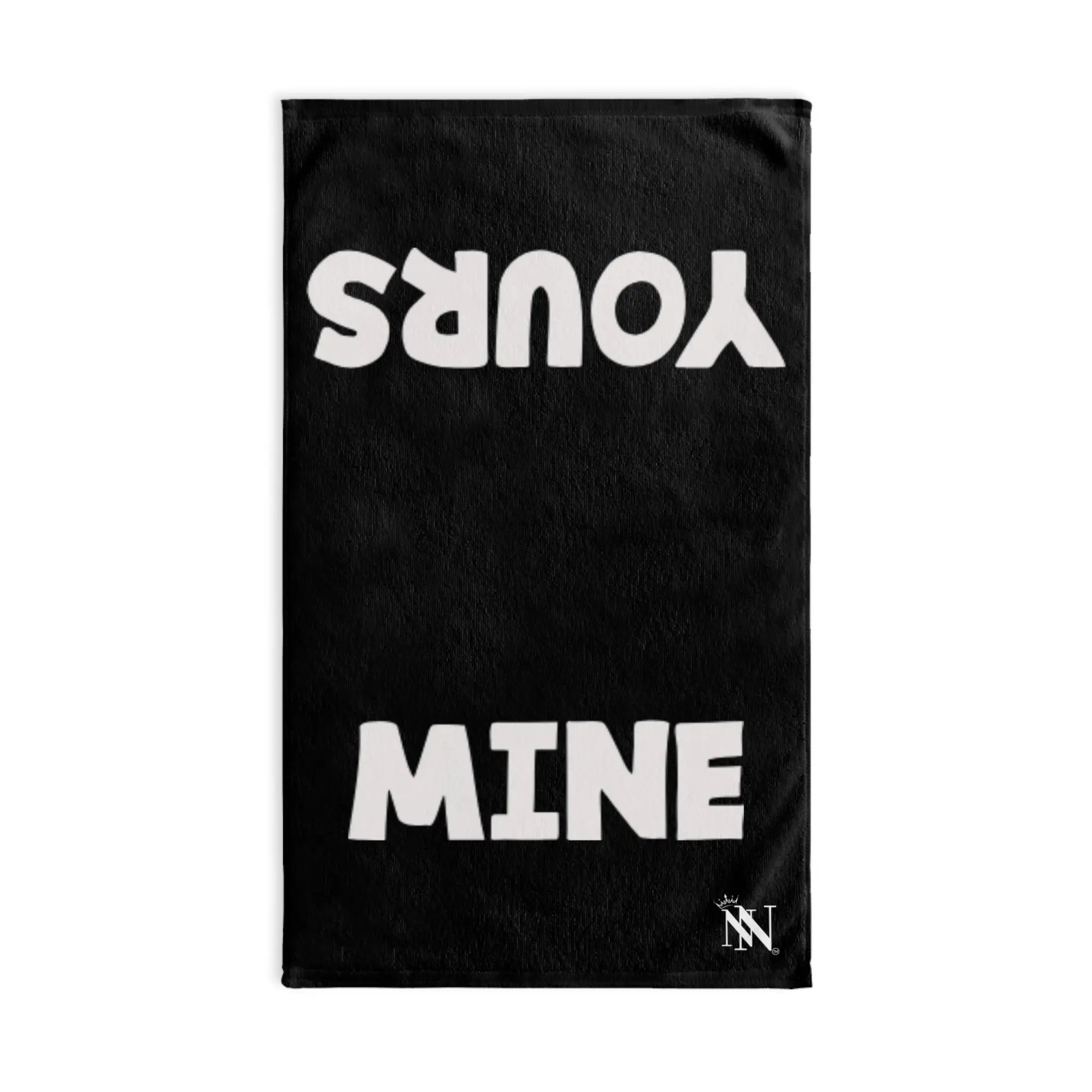 Yours Mine Shareable Black | Mix & Match Classic Fun-Flirty Lovers’ Towels