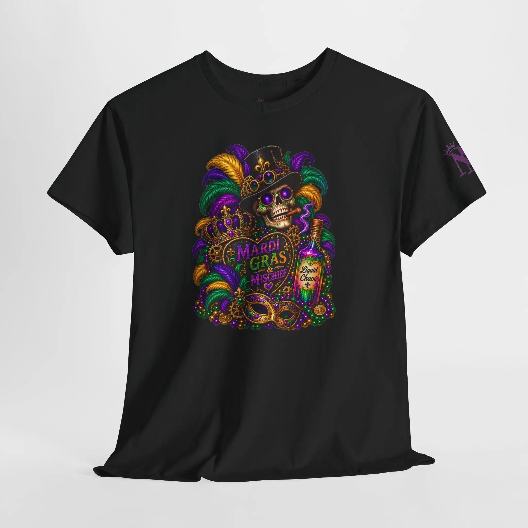Mardi Gras & Mischief Skull T-Shirt