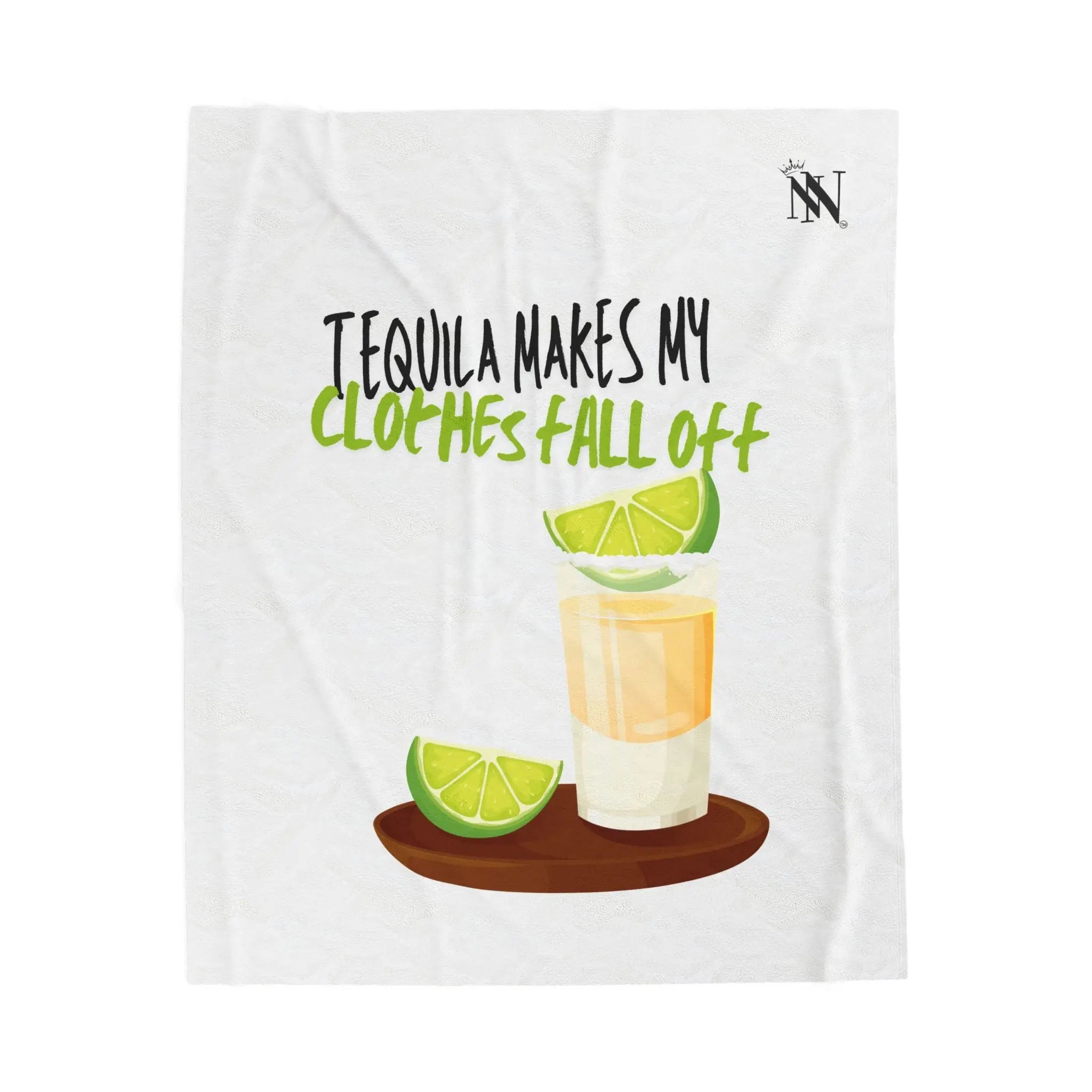 Tequila Makes My Clothes Fall Off | Mix & Match Velveteen Fun-Flirty Lovers’ Blankets