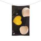 Broken Egg Heart Yolk 3D Print | Mix & Match Original Fun-Flirty Lovers’ Towels