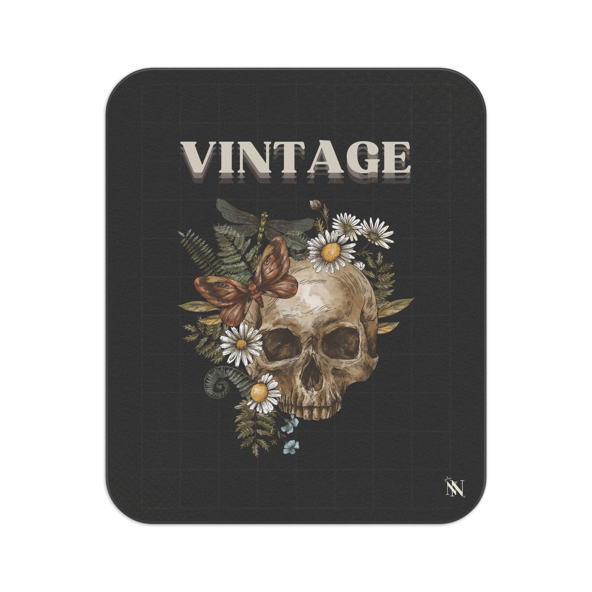 Vintage Floral Skull | Mix Match Fun-Flirty Lovers’ Water-Resistant Blankets
