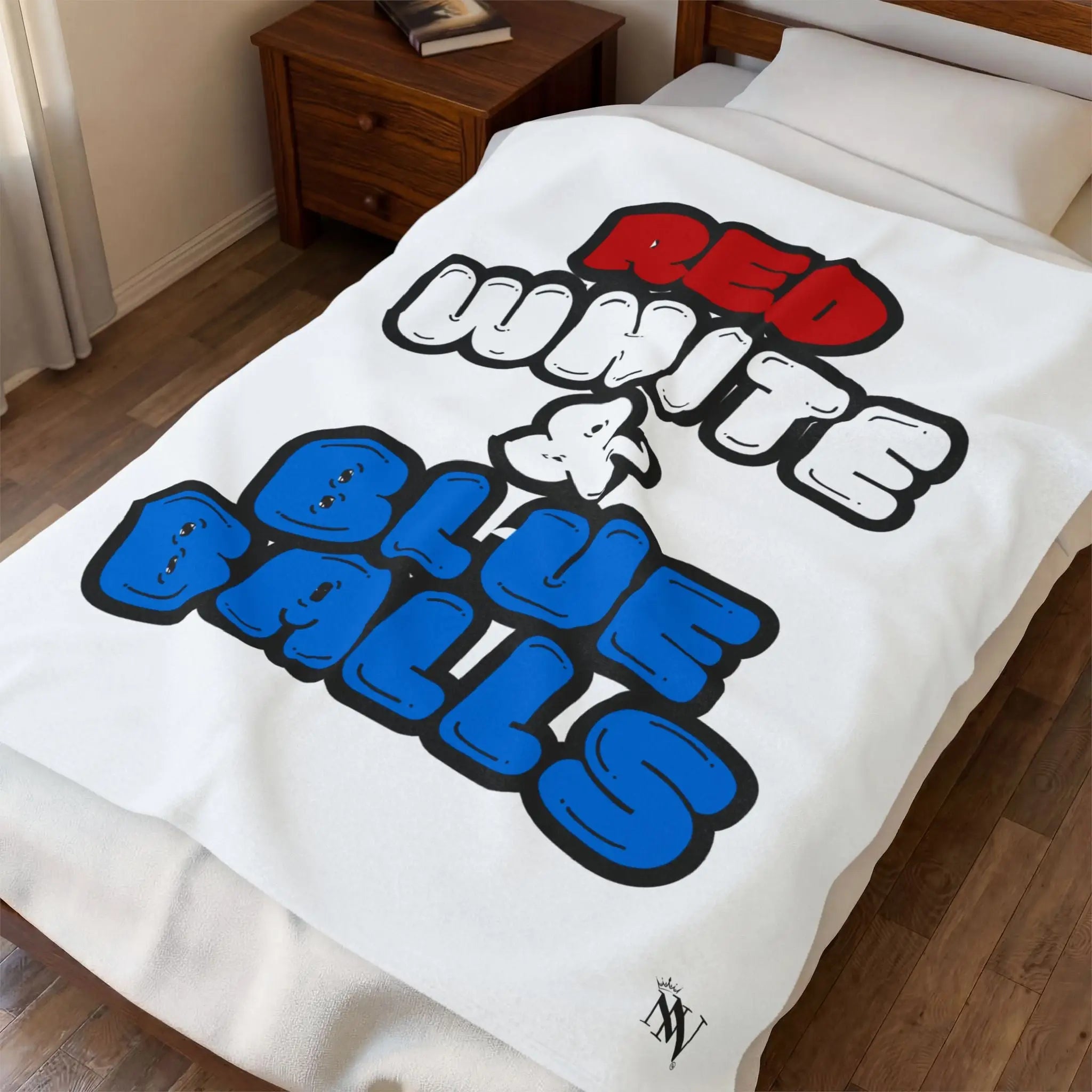 Red White & Blue Balls | Nectar Napkins Fun-Flirty Lovers’ Blankets