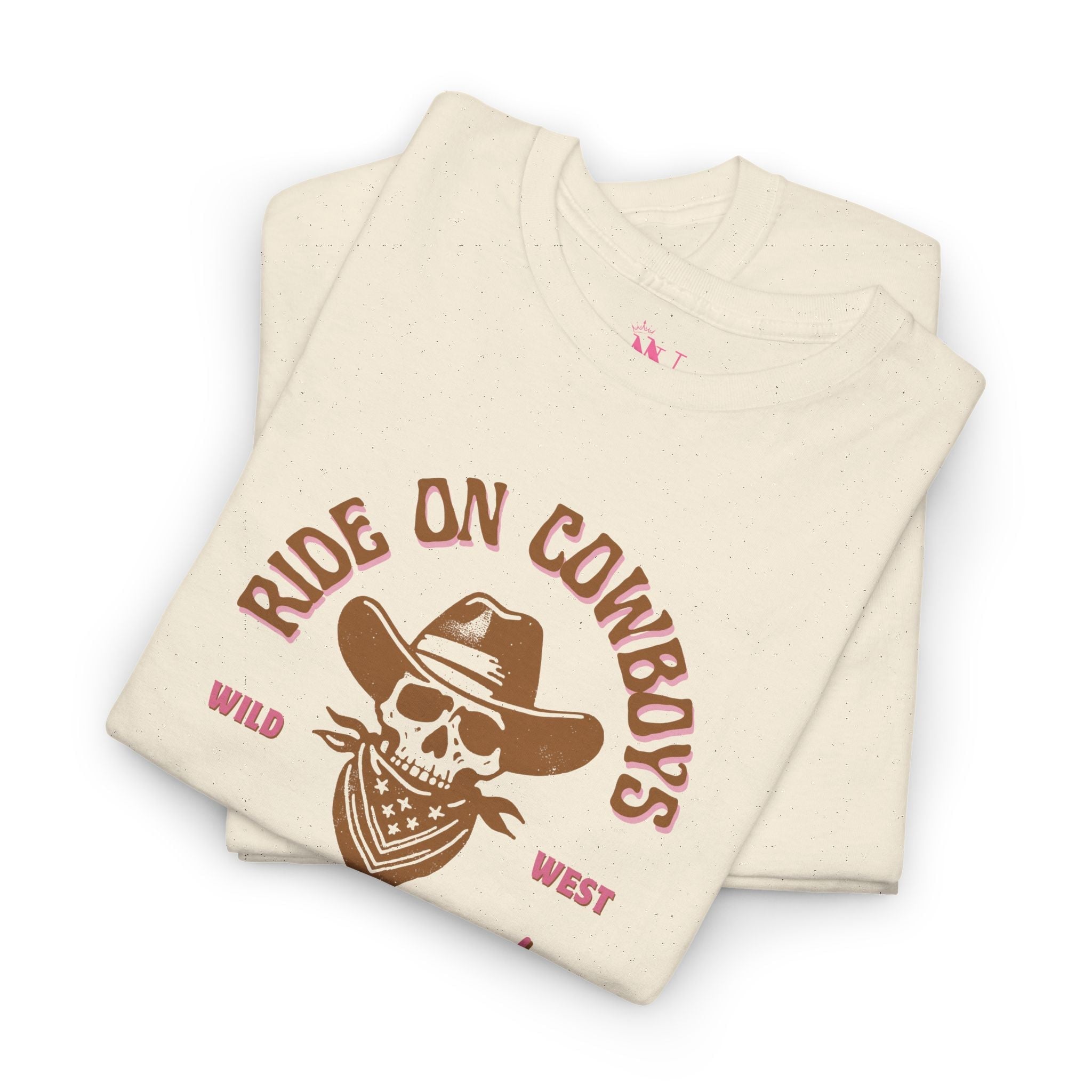 Ride On Cowboys Flirty Fun 100% Cotton Graphic His Hers Matching Tee T-Shirt