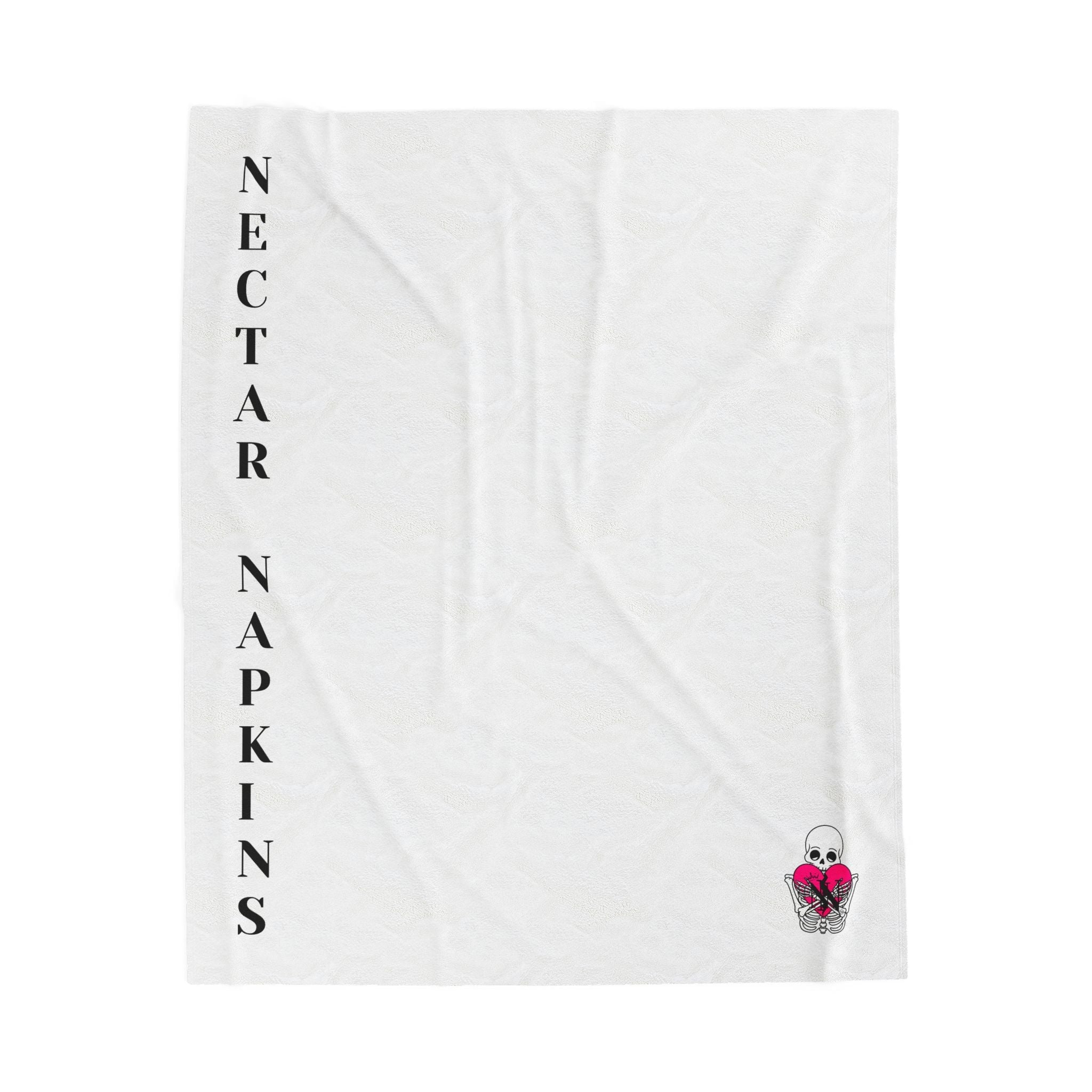 Nectar Napkins Brand White Love Blanket