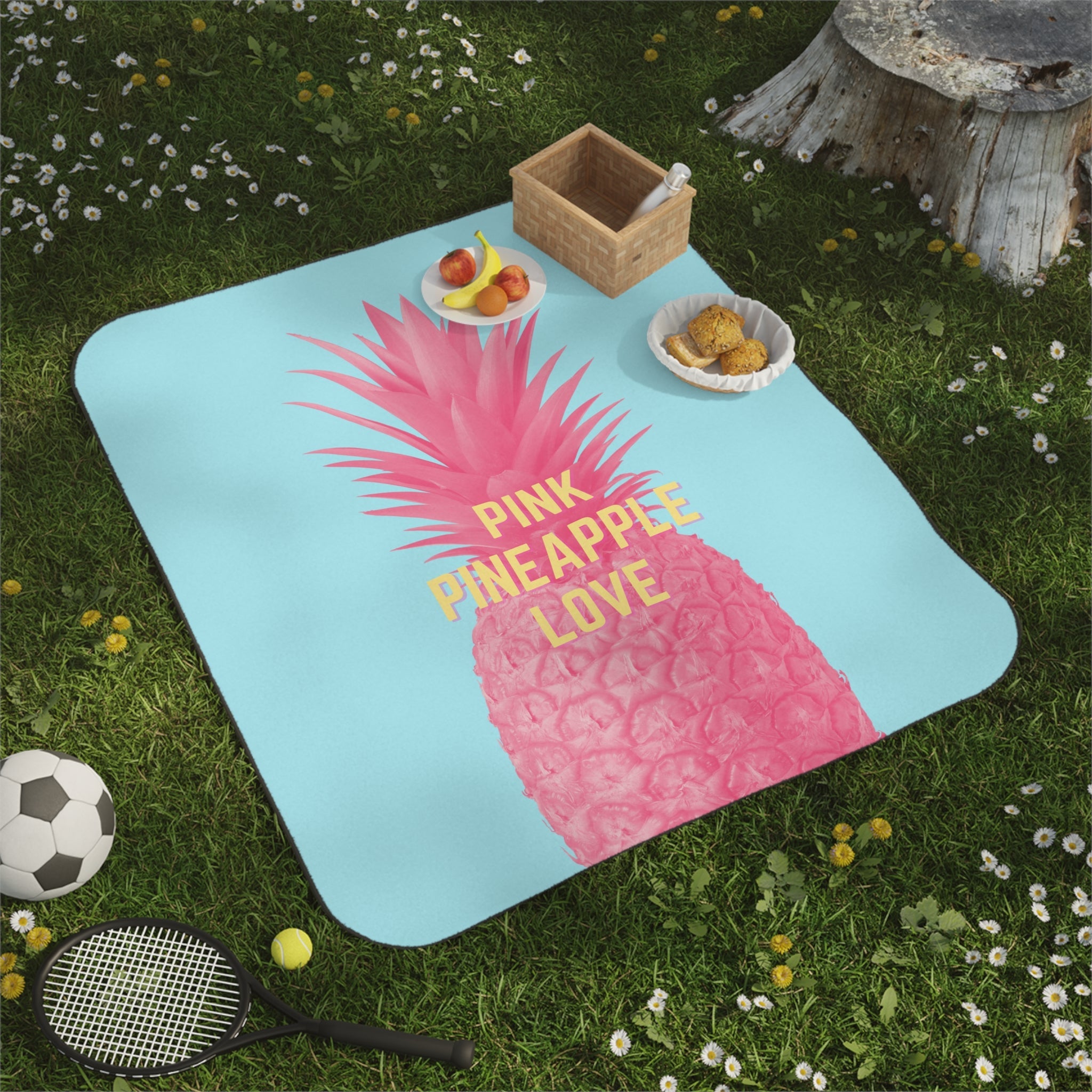 Pink Pineapple Love | Mix Match Fun-Flirty Lovers’ Water-Resistant Blankets