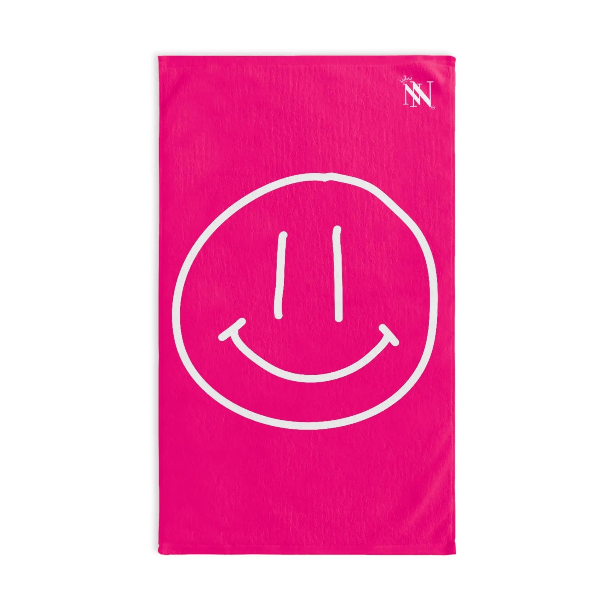 Happy Smiling Emoji Signature Pink | Mix & Match Classic Fun-Flirty Lovers’ Towels
