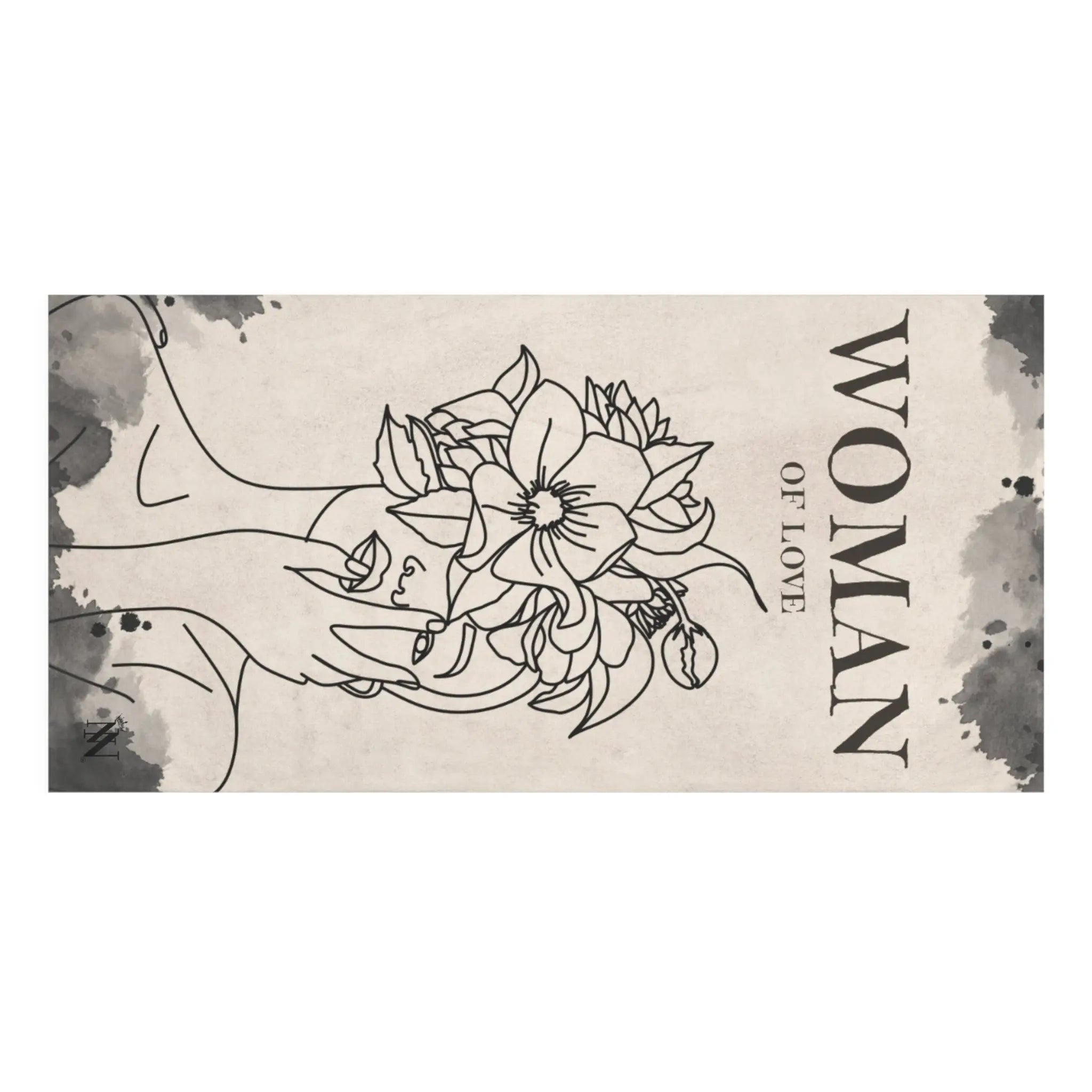 Woman of Love Vintage Beach Towel