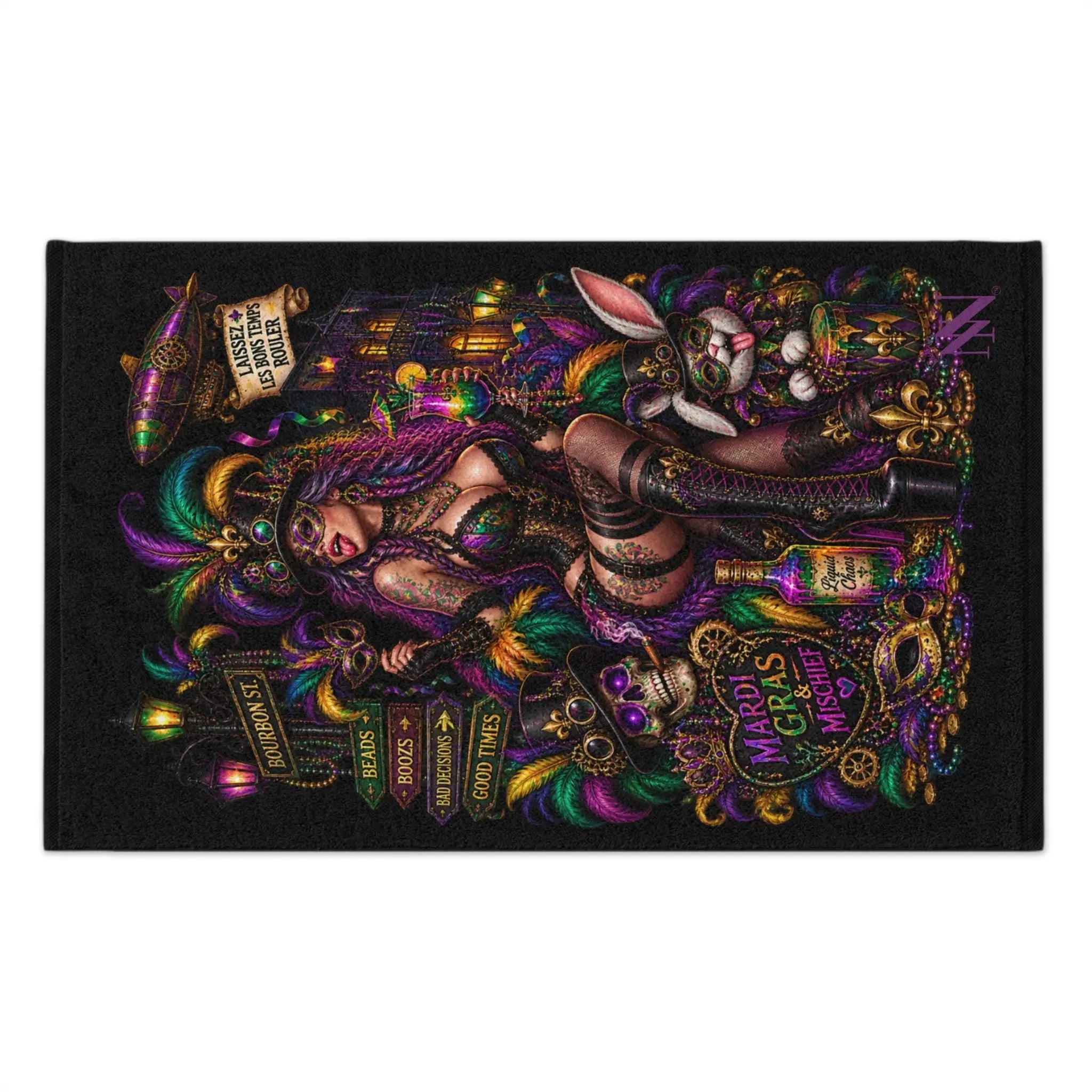 Mardi Gras Wicked Fantasy | Nectar Napkins Fun-Flirty Lovers’ Towels