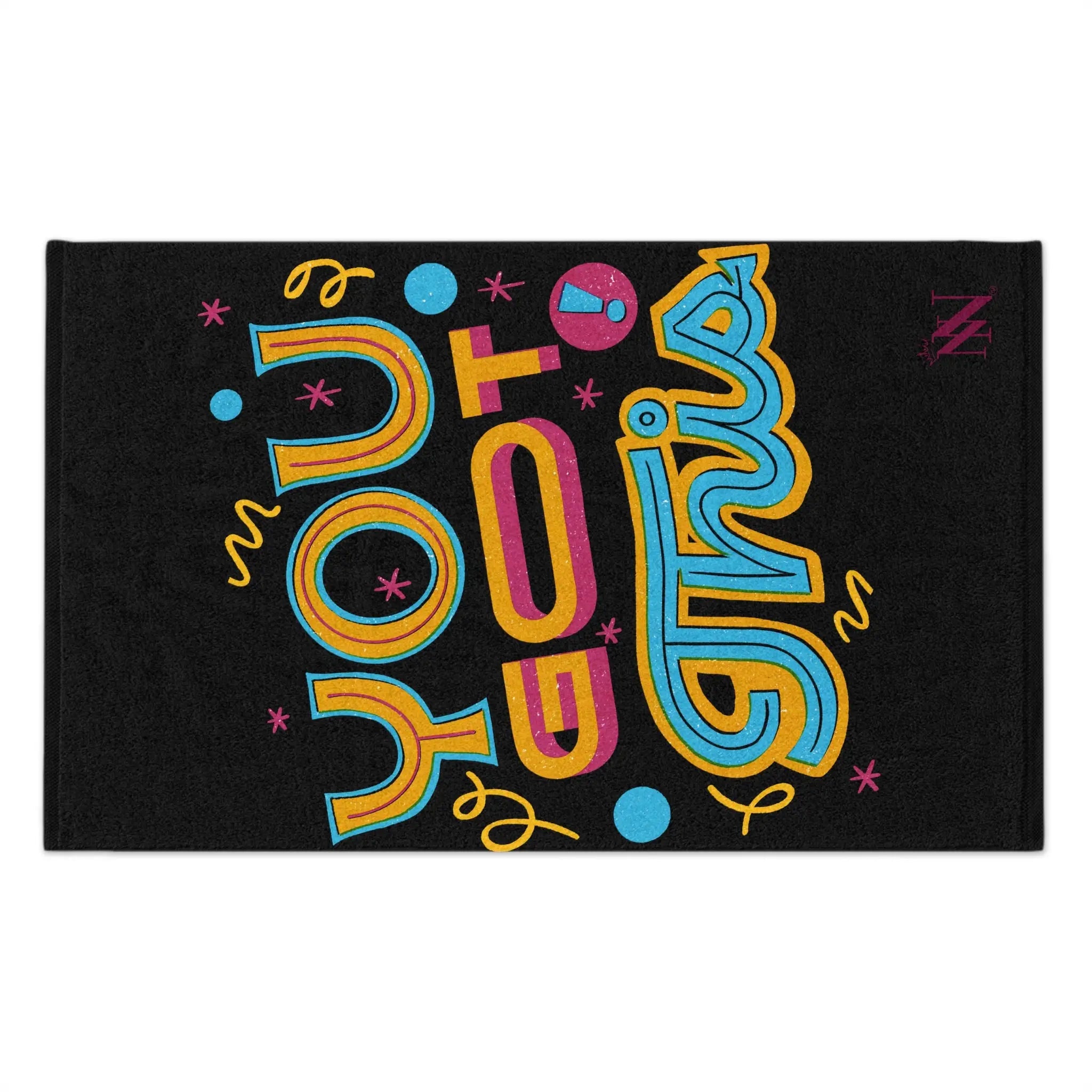 You Got This! Black | Mix & Match Soft Fun-Flirty Lovers’ Towels