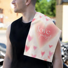 Love Yourself Heart Pattern Fun Sex Towel