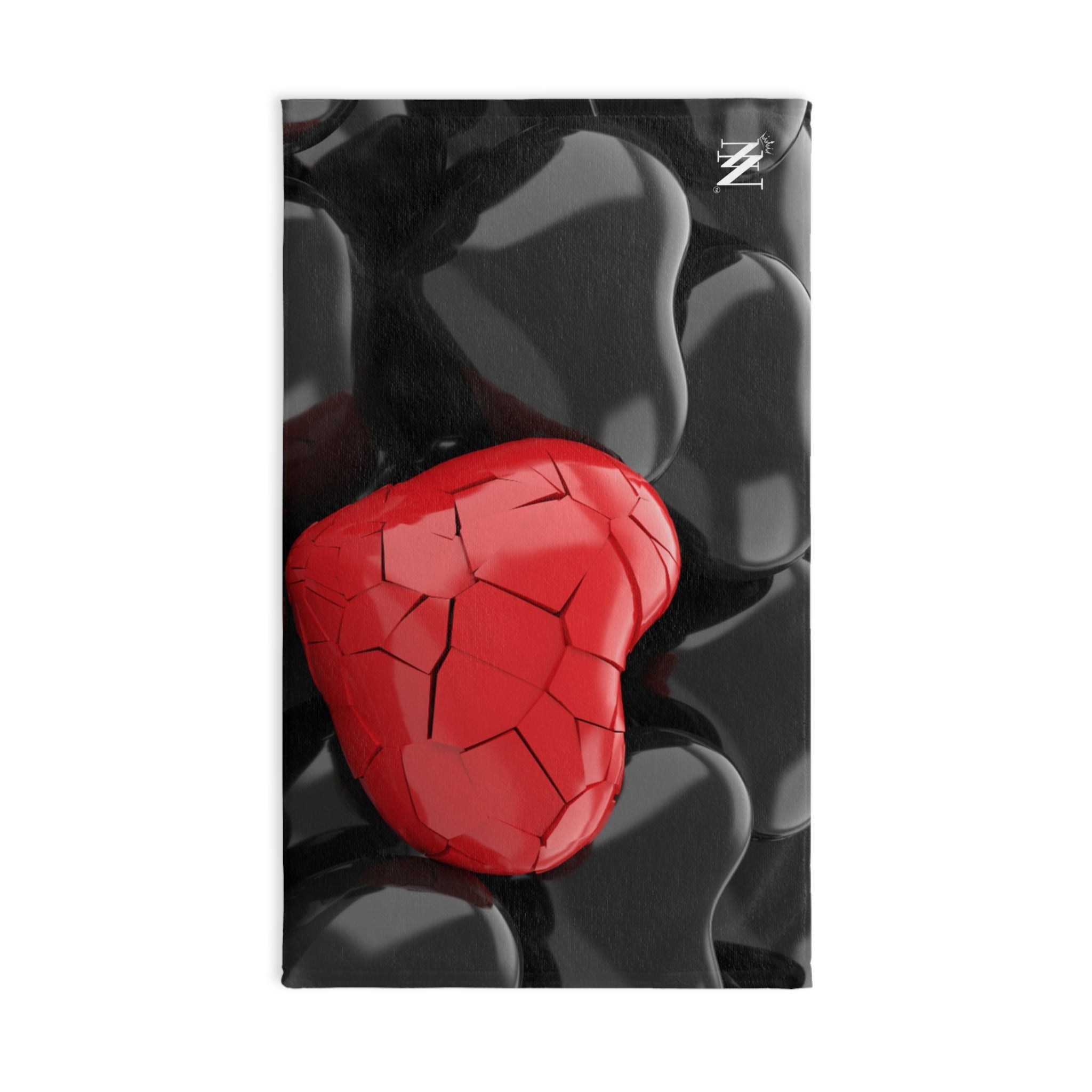 Shattered Red Rock Heart 3D Print | Mix & Match Original Fun-Flirty Lovers’ Towels