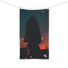 Sunset Silhouette Woman 3D Print | Mix & Match Original Fun-Flirty Lovers’ Towels