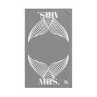 Mrs. Mrs. Mermaid Shareable Sides Grey Cum Towel